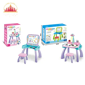High Quality Kids Early Educational Projection Painting Table With Chair SL10H009